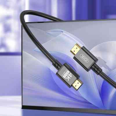 Кабель мультимедийный HDMI to HDMI 3.0m v2.0 black XO (GB017A-HDMI.tranish) Винница