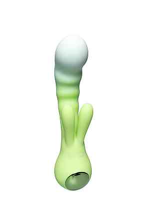 Вібратор-кролик зі світлодіодом Every Night Toys для точки G, зелений градієнт Sex Aura Київ