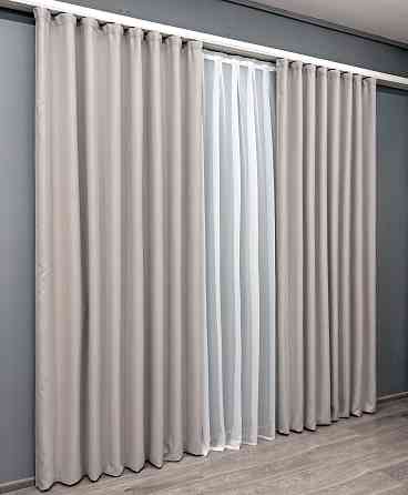 Комплект штор VR-Textil Блекаут двосторонній Scandi № 1901ш Світло-бежевий 200х270 см 2 шт (32-260) Київ