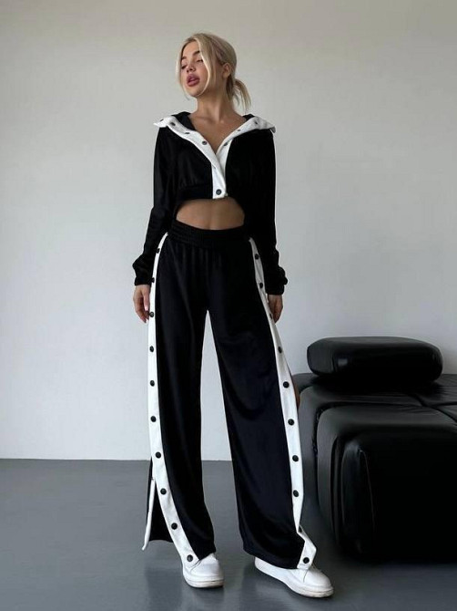 Жіночий стильний прогулянковий костюм-двійка плюш-велюр 46/48 Одеса - фото 1