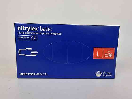 Рукавиці Нітрил Синій (100 шт.) L "nitrylex" (1 пачка) Харків