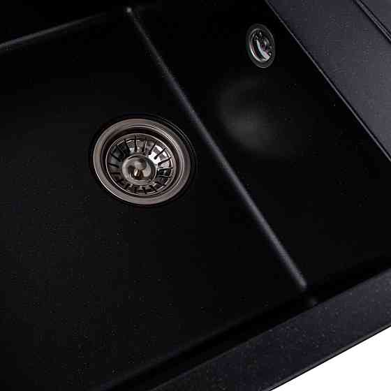 Гранітна мийка для кухні VALESO SELENA 7950 матова Чорний металік Коломия