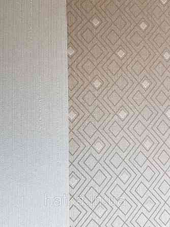 Текстильні шпалери на флізеліновій основі Cador Rasch Textil 086569 темно-бежева основа квадрати геометрія Київ