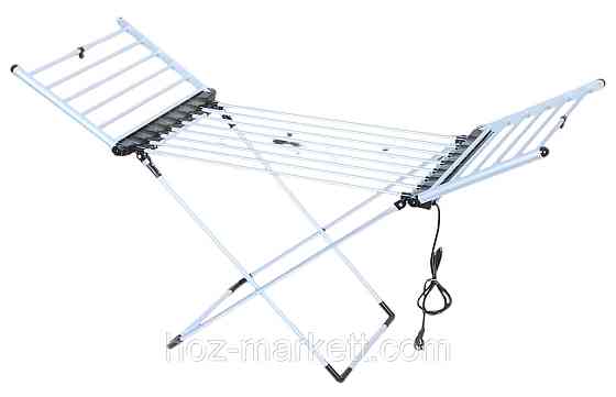 Сушилка электрическая напольная алюминиевая с подогревом дополнительных секций с таймером и термостатом IDRY PLUS Харьков