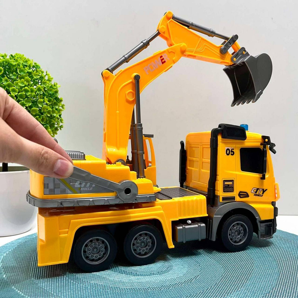 Машинка будтехніка на радіокеруванні акумулятор підсвічування рухомі деталі Жовта (YJ-113-1-2) Чернігів - фото 5