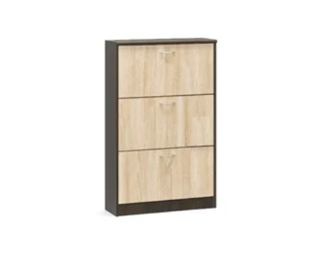 Тумба для взуття 600 3-х дверна Дуб самоа + Венге Львів