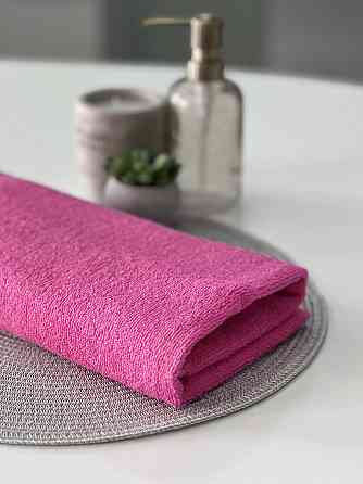 Комплект полотенец однотонных Ideal Textile 50х90см + 70х140см 400 г/м2 (56860932) Рожевий Черновцы