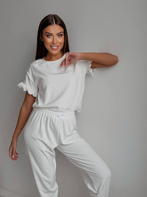 Жіноча стильна домашня велюрова піжама Одеса - фото 2