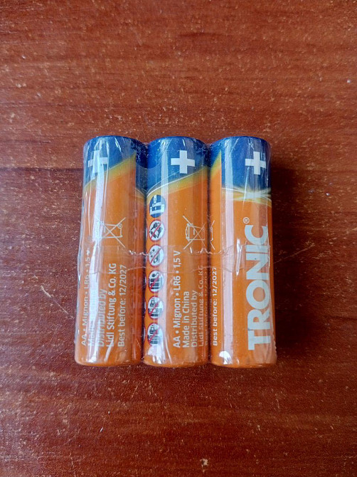 Щелочные батарейки TRONIC Alkaline AA LR6 1.5V, 3 шт Полтава - изображение 1