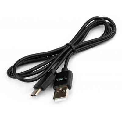 Дата кабель USB 2.0 AM to Type-C 1.0m 3A 18W PVC black Vinga (VCPUSBTC3ABK) Вінниця