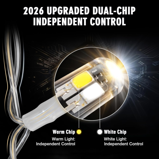 Вулична різдвяна LED-гірлянда «Бурульки» SIONVO 10 м, 280 LED, 3000K, пульт, 8 режимів, таймер, IP44 Київ