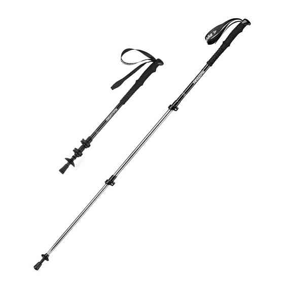 Трекинговая палка 3-сек. Naturehike Men ST 01 6061 AL NH17D001-Z, алюминий, черная Ровно