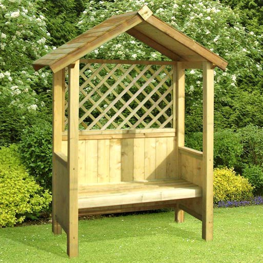 Пергола со скамейкой 