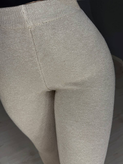 Лосины женские My fashion 301 трикотажные вязаные теплые с высокой талией one size бежевые, бежевый, one size Киев - изображение 14