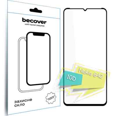 Стекло защитное BeCover Nokia G42 10D Black (711555) Винница