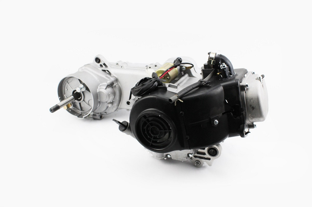 Двигун скутерний в зборі 4Т-80куб (довгий варіатор, довгий вал) Київ - фото 2