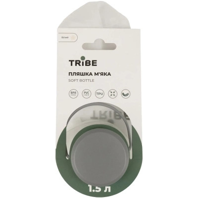 Пляшка для води Tribe Soft Bottle 1,5 л TPU м&apos;яка crystal-white (T-FE-0024-crystal-white) Вінниця - фото 4