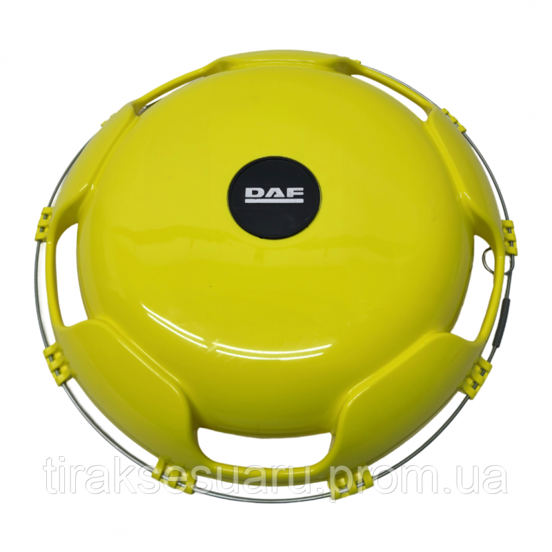 Колпак колеса 22.5 передний (пластик,желтый с логотипом) DAF. Колпаки на колеса 22.5 передние Луцк - изображение 1