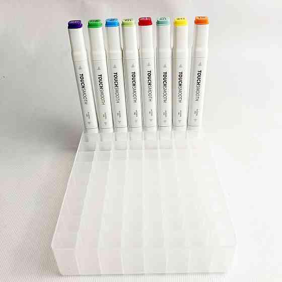 Подставка для маркеров органайзер для канцелярских принадлежностей 80 ячеек Прозрачная Каменец-Подольский