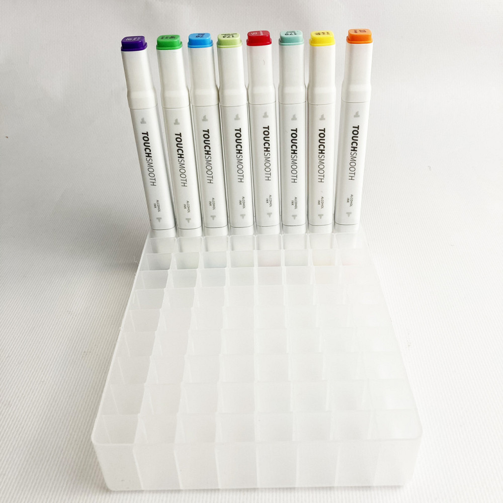 Підставка для маркерів органайзер для канцелярського приладдя 80 осередків Прозора Кам'янець-Подільський - фото 1