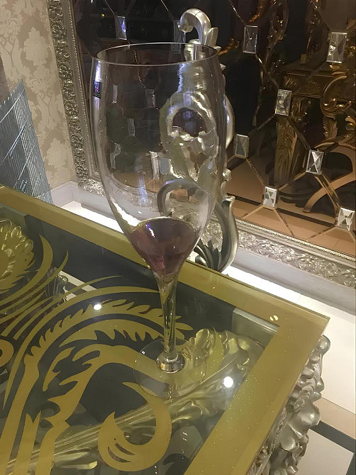 Огромный стеклянный бокал RESTEQ для шампанского и вина — 3 литра, высота 50 см, декоративный бокал-подарок Киев - изображение 7