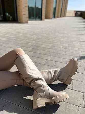 Зимові жіночі чоботи натуральна шкіра на низькому ходу кольору лате теплі 503/21150 р. 38-40 Коломыя