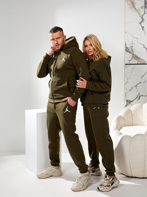 Мужской базовый теплый повседневный костюм трехнить на флисе 52/54 Одесса - изображение 1