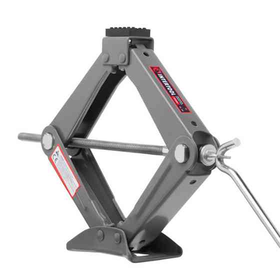 Домкрат INTERTOOL GT0182, механічний ромбоподібний 1,5т., гумовий упор., 90-370 мм, швидкий підйом і стабільність Львів