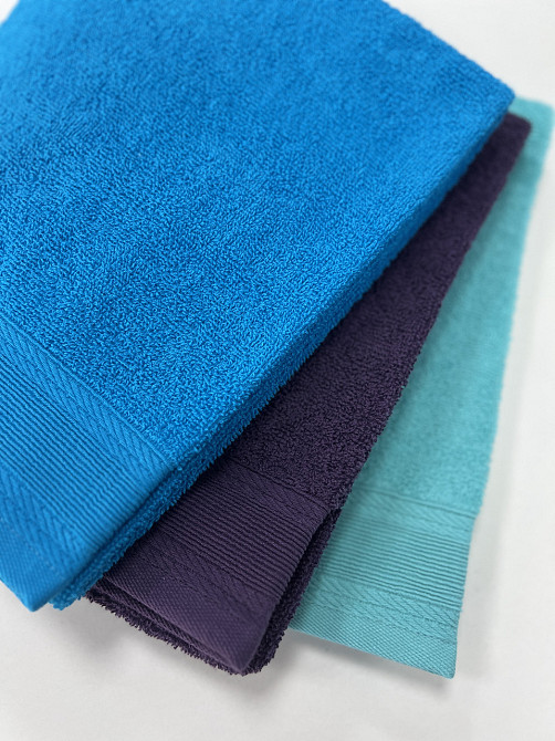 Рушник махровий Ideal Textile з бордюром однотонний 360 г/м2 50х80 см (56860711) морський Чернівці - фото 7