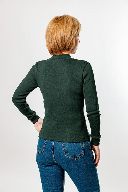 Водолазка жіноча, зелена, топ Крохатушка одяг Київ - фото 2