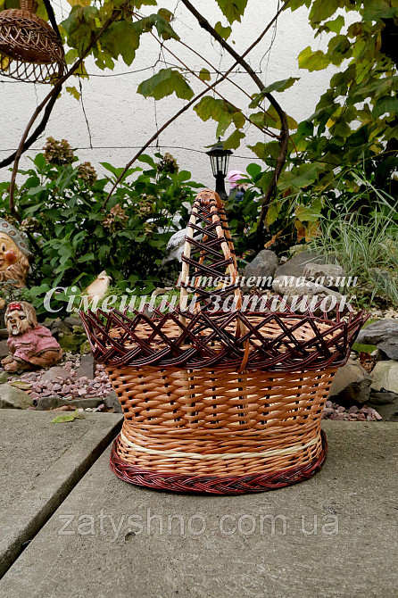 Кошик із лози світло-коричневий великодній Київ - фото 2