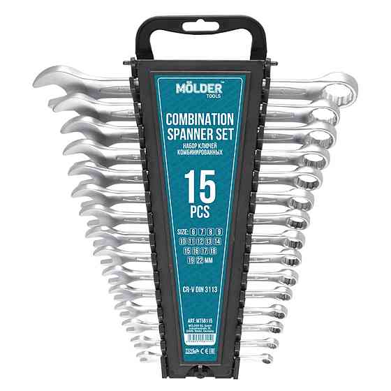 Набір ключів Molder CR-V, 6-22мм, 15шт Київ