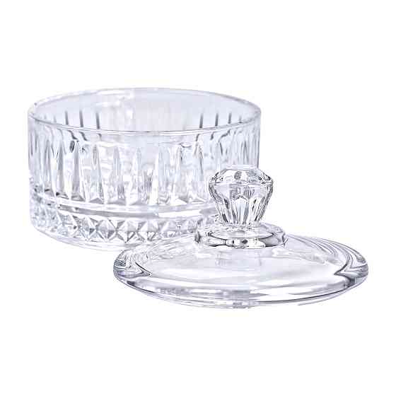 Yiwu Цукерниця з кришкою скляна Ø 10 см кругла HP-YH-72 Київ