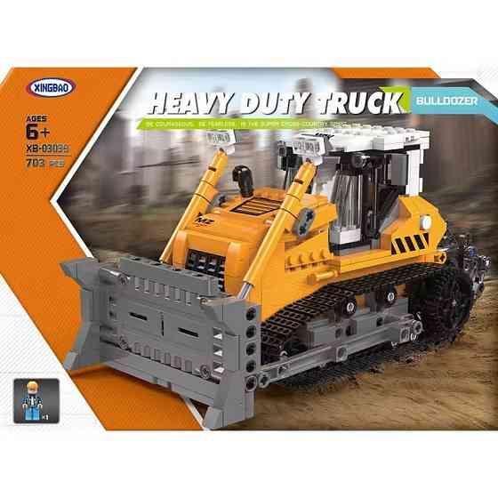 Конструктор детский игровой бульдозер.Строительная техника на 703 деталей Каменец-Подольский