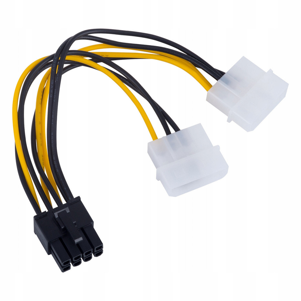 Кабель для відеокарт (8pin - 2x PCI-E (Molex)), 15см Полтава - фото 1