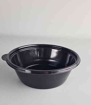 Супница черная 375 мл PP (миска)  герметичного типу  (50 шт) Харьков