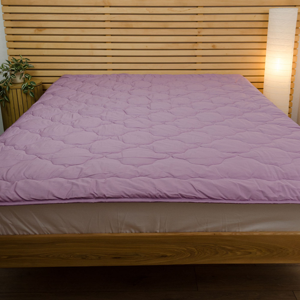 Одеяло конопляное летнее Сатин Пыльная роза YouStar евро 200х210 см (Фиолетовый) Сумы - изображение 1