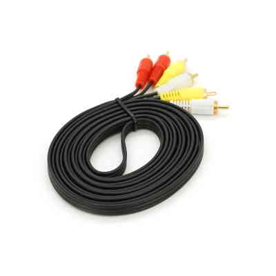 Кабель мультимедійний 3xRCA M to 3xRCA M 3.0m black Voltronic (YT-3хRCA(M)/3хRCA(M)-3.0G) Вінниця