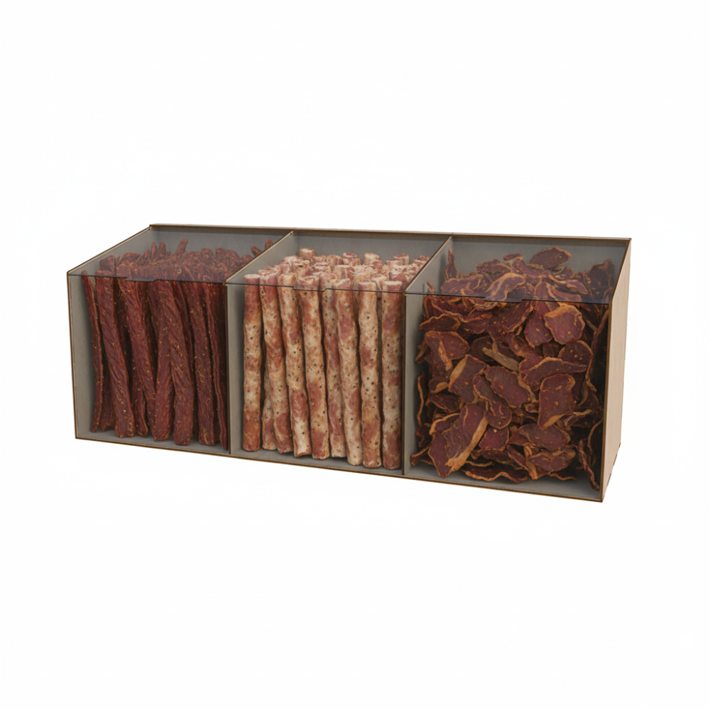 Диспенсер EKOSTAR для конфет, снеков, орехов, крупы на 3 ячейки Киев - изображение 1