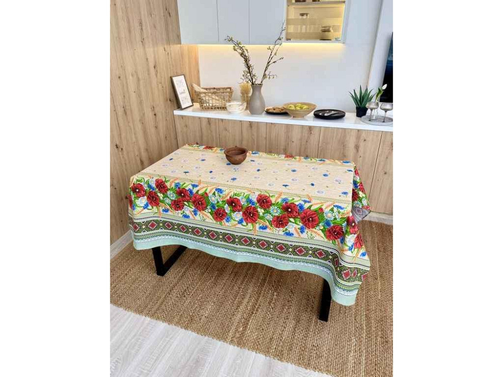 Скатертина 110*150 бавовняна Мак-колосок ТМ ПЛАТКИ-ОПТ Київ - фото 1