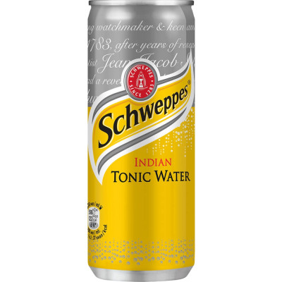 Напиток Schweppes Indian Tonic Безалкогольный сильногазированный 330 мл (5449000046390) Винница - изображение 1