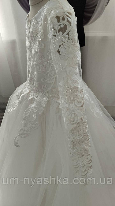 Длинное белое платье на рост 134-152 Кривой Рог - изображение 4