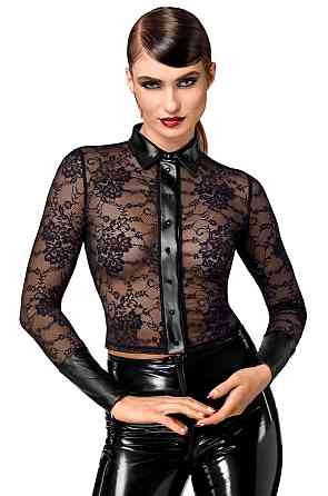 Блуза Noir Handmade F377 Noirelle Lace Button-up Shirt M Sex Aura Киев