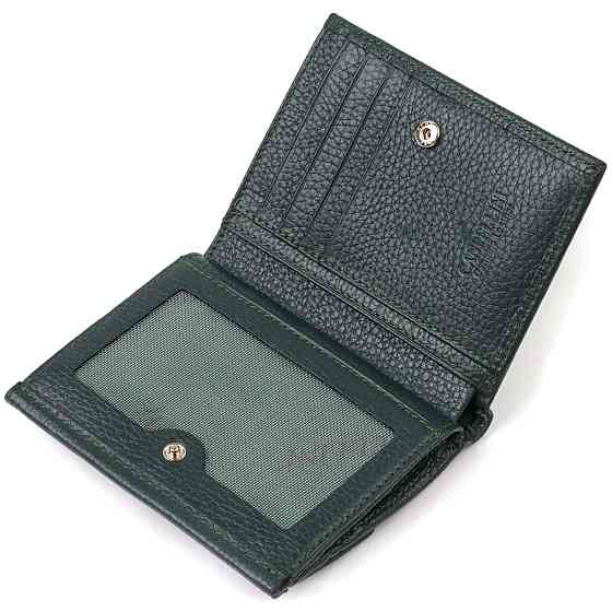 Місткий гаманець для жінок середнього розміру з натуральної шкіри CANPELLINI 21812 Зелений Київ