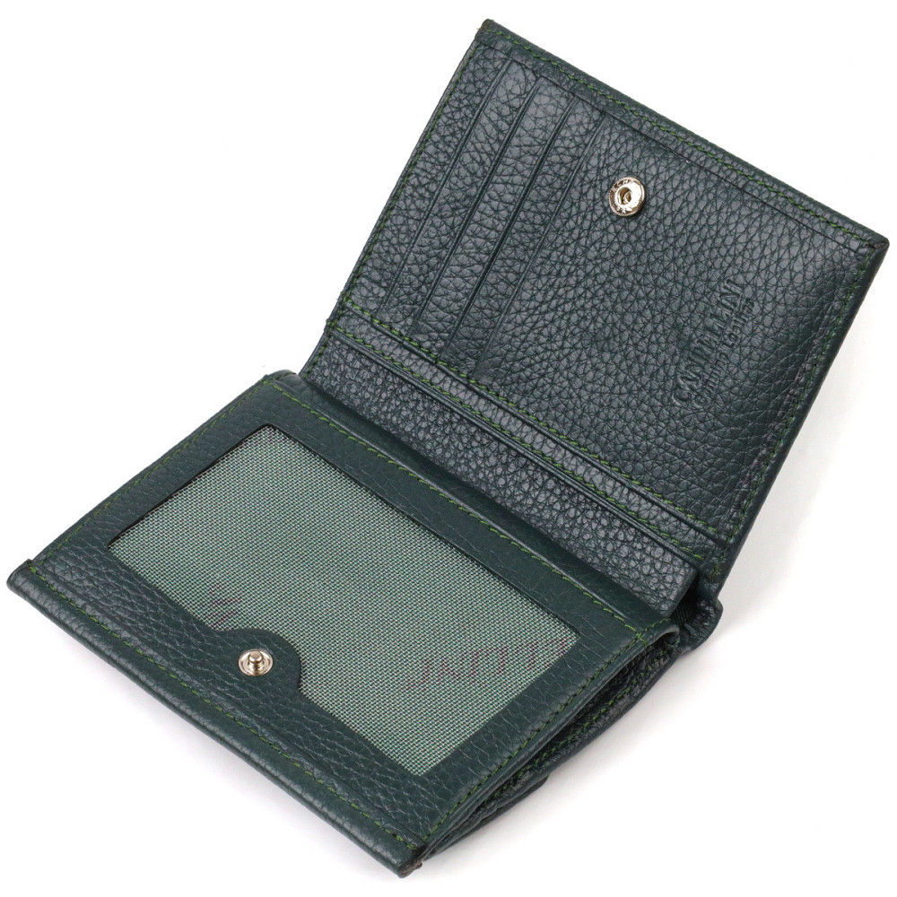 Місткий гаманець для жінок середнього розміру з натуральної шкіри CANPELLINI 21812 Зелений Київ - фото 6