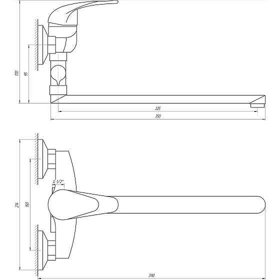 Смеситель для ванны EcoMix ENERGO E-GEZ-108 Киев