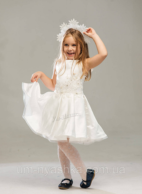 Платье Снежинка Белое нарядное платье атласное Кривой Рог - изображение 2