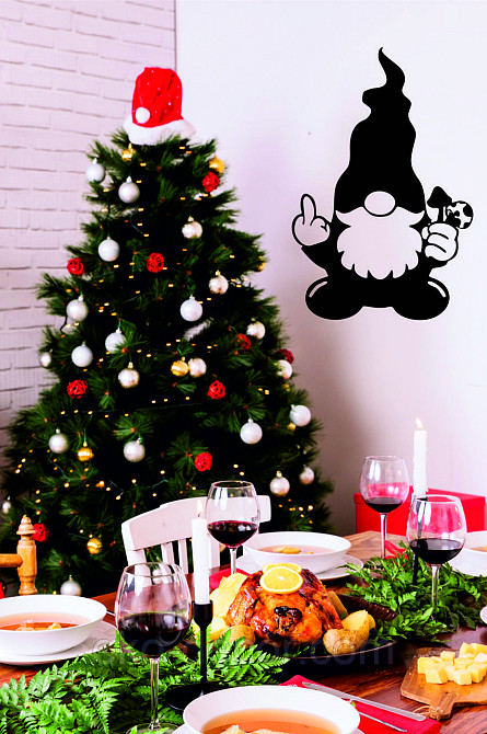 Декоративное настенное Панно «Гном», Декор на стену 110*73 см, Черный Киев - изображение 1