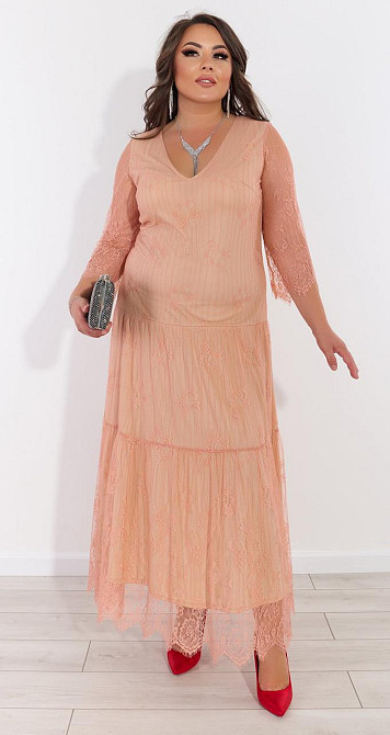 Красивое  гипюровое платье большого размера (48) Киев - изображение 1