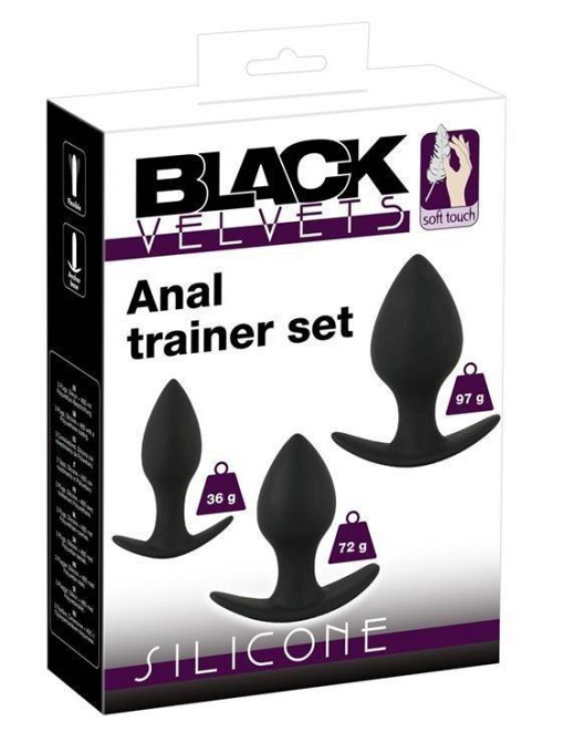 Набор анальных пробок Black Velvets Anal trainer set Sex Aura Киев - изображение 1